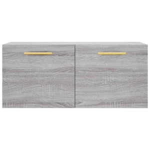 Ντουλάπι Τοίχου Γκρι Sonoma 80x36,5x35 εκ. Επεξεργασμένο Ξύλο