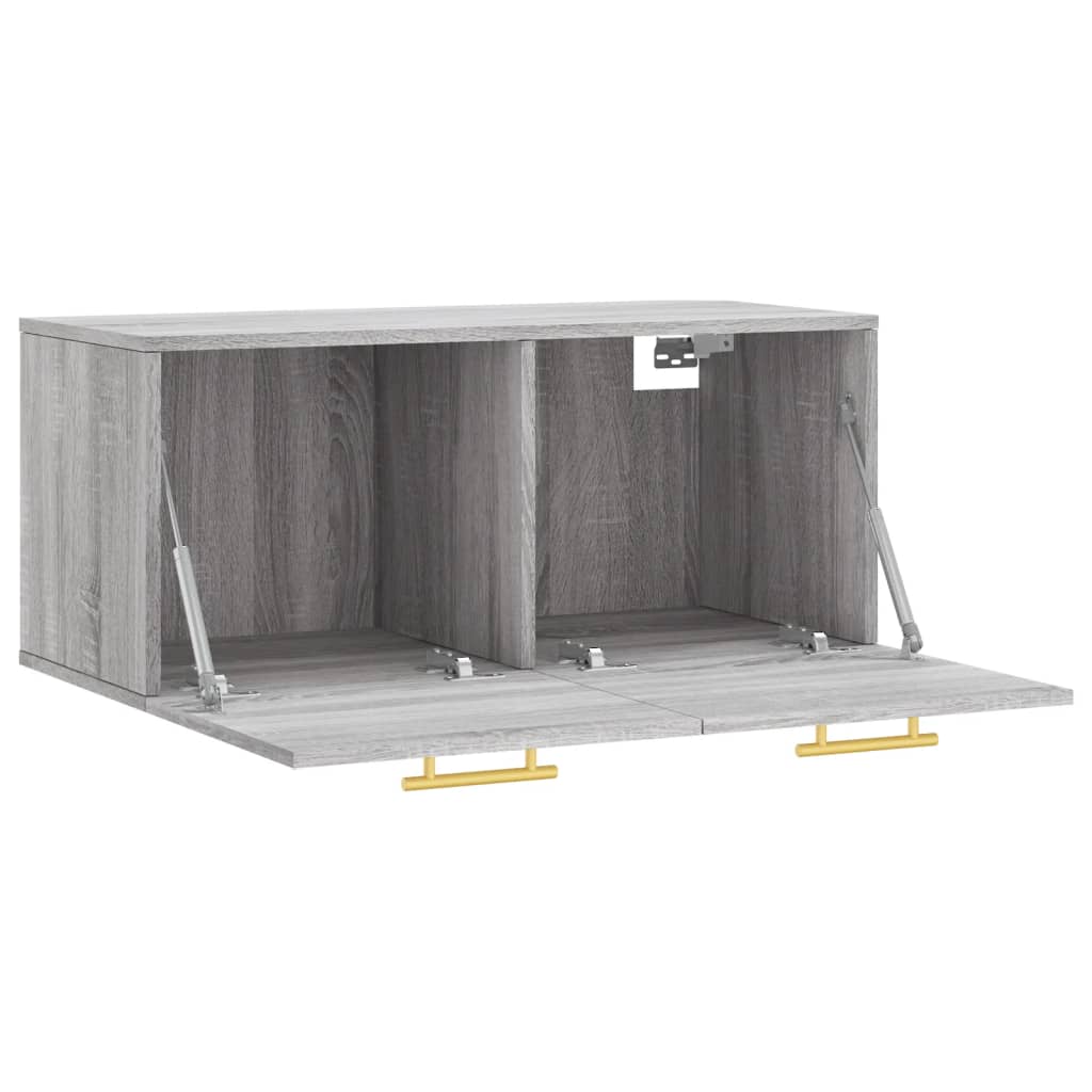 Ντουλάπι Τοίχου Γκρι Sonoma 80x36,5x35 εκ. Επεξεργασμένο Ξύλο - Pakobazaar
