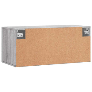 Ντουλάπι Τοίχου Γκρι Sonoma 80x36,5x35 εκ. Επεξεργασμένο Ξύλο