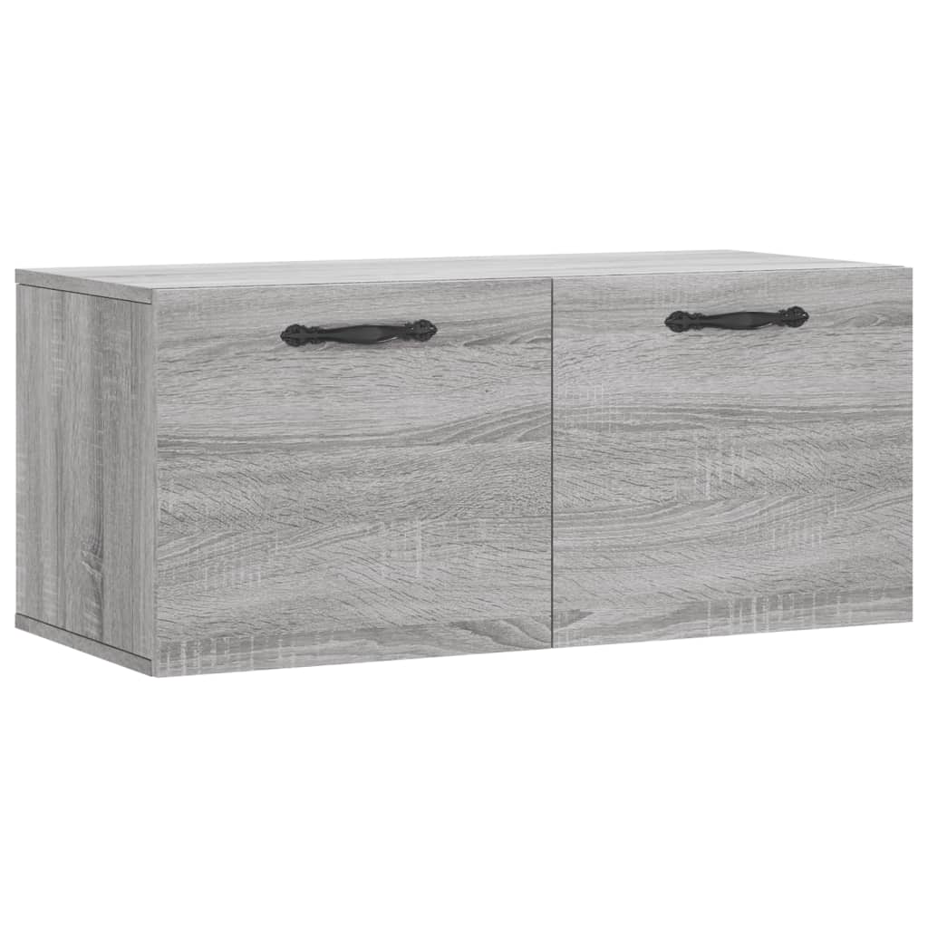 Ντουλάπι Τοίχου Γκρι Sonoma 80x36,5x35 εκ. Επεξεργασμένο Ξύλο