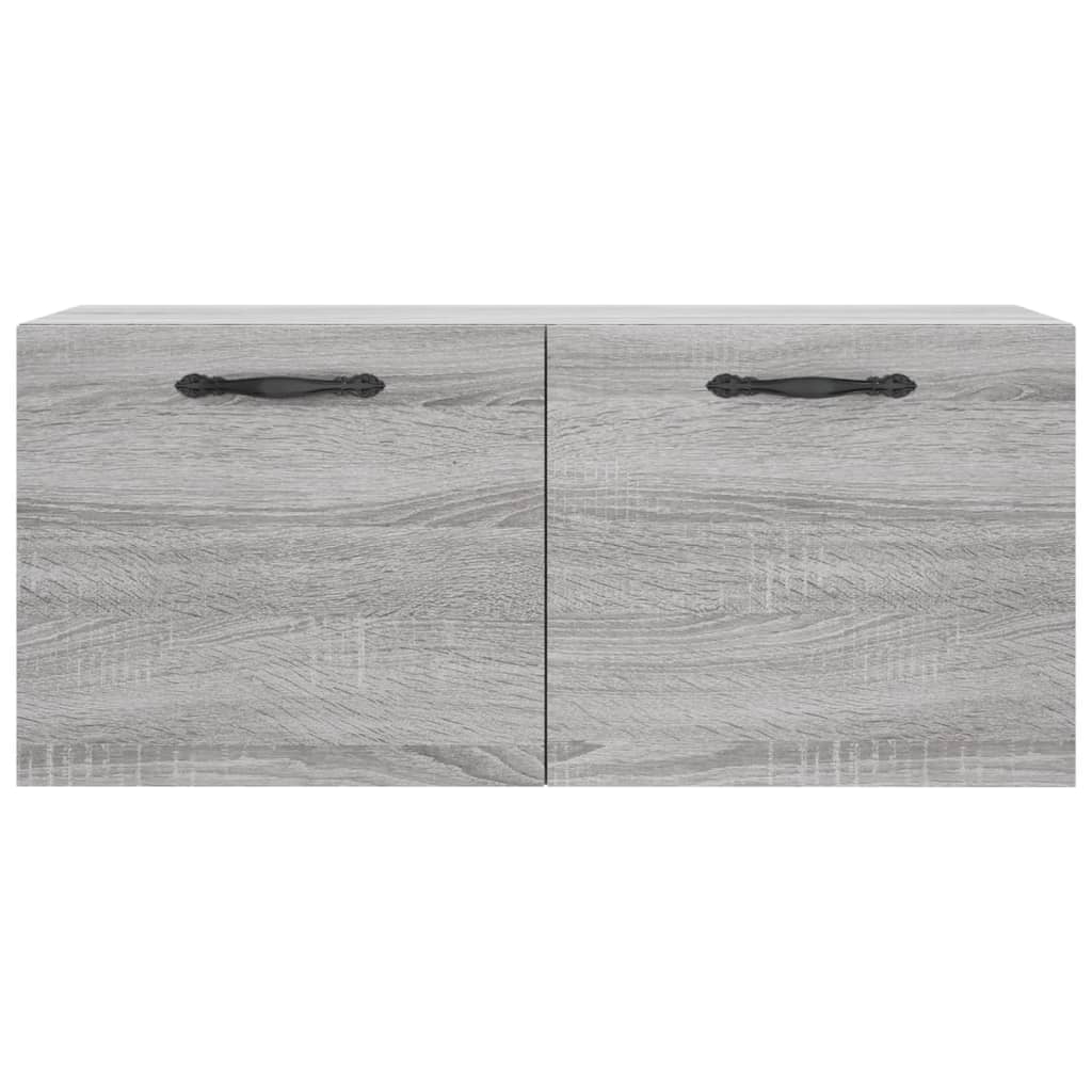 Ντουλάπι Τοίχου Γκρι Sonoma 80x36,5x35 εκ. Επεξεργασμένο Ξύλο