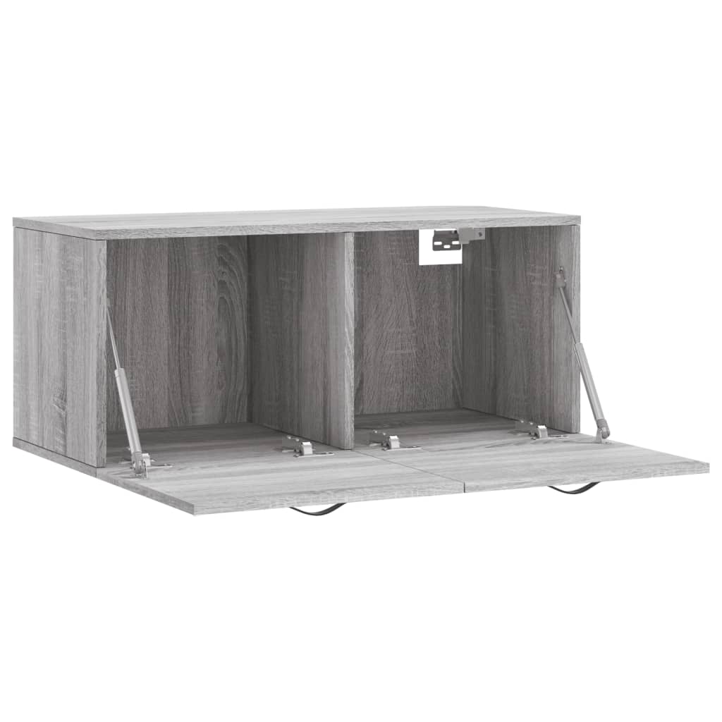Ντουλάπι Τοίχου Γκρι Sonoma 80x36,5x35 εκ. Επεξεργασμένο Ξύλο