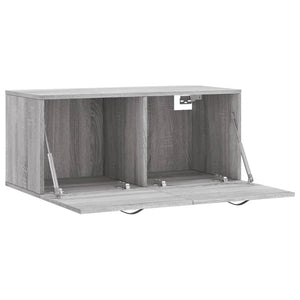 Ντουλάπι Τοίχου Γκρι Sonoma 80x36,5x35 εκ. Επεξεργασμένο Ξύλο