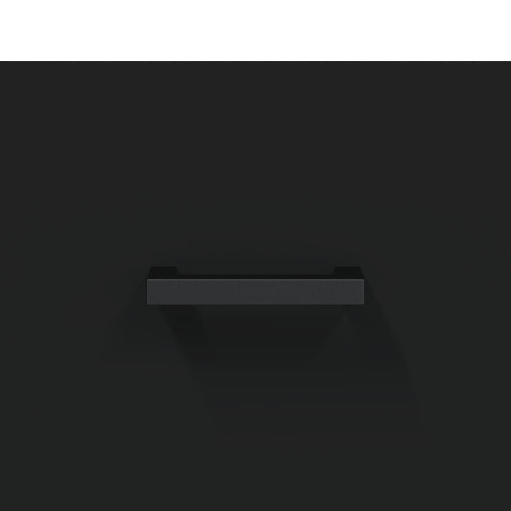 Ντουλάπι Τοίχου Μαύρο 80 x 36,5 x 35 εκ. από Επεξεργασμένο Ξύλο