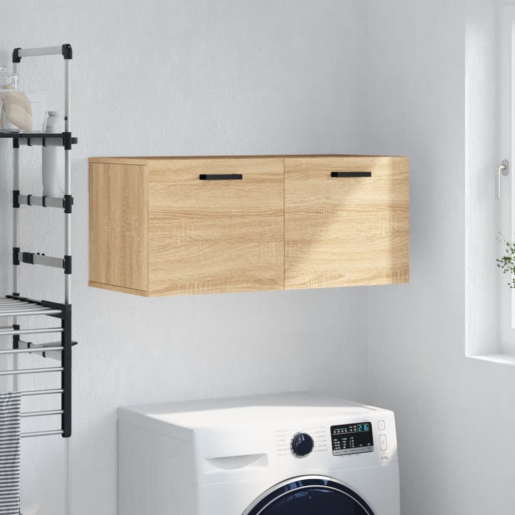 Ντουλάπι Τοίχου Sonoma Δρυς 80x36,5x35 εκ. Επεξεργασμένο Ξύλο - Pakobazaar