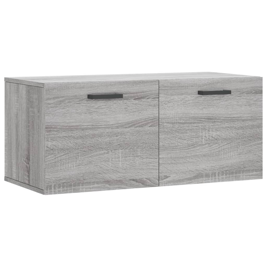 Ντουλάπι Τοίχου Γκρι Sonoma 80x36,5x35 εκ. Επεξεργασμένο Ξύλο