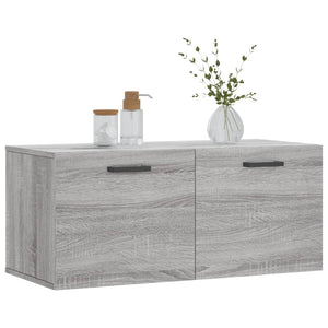 Ντουλάπι Τοίχου Γκρι Sonoma 80x36,5x35 εκ. Επεξεργασμένο Ξύλο