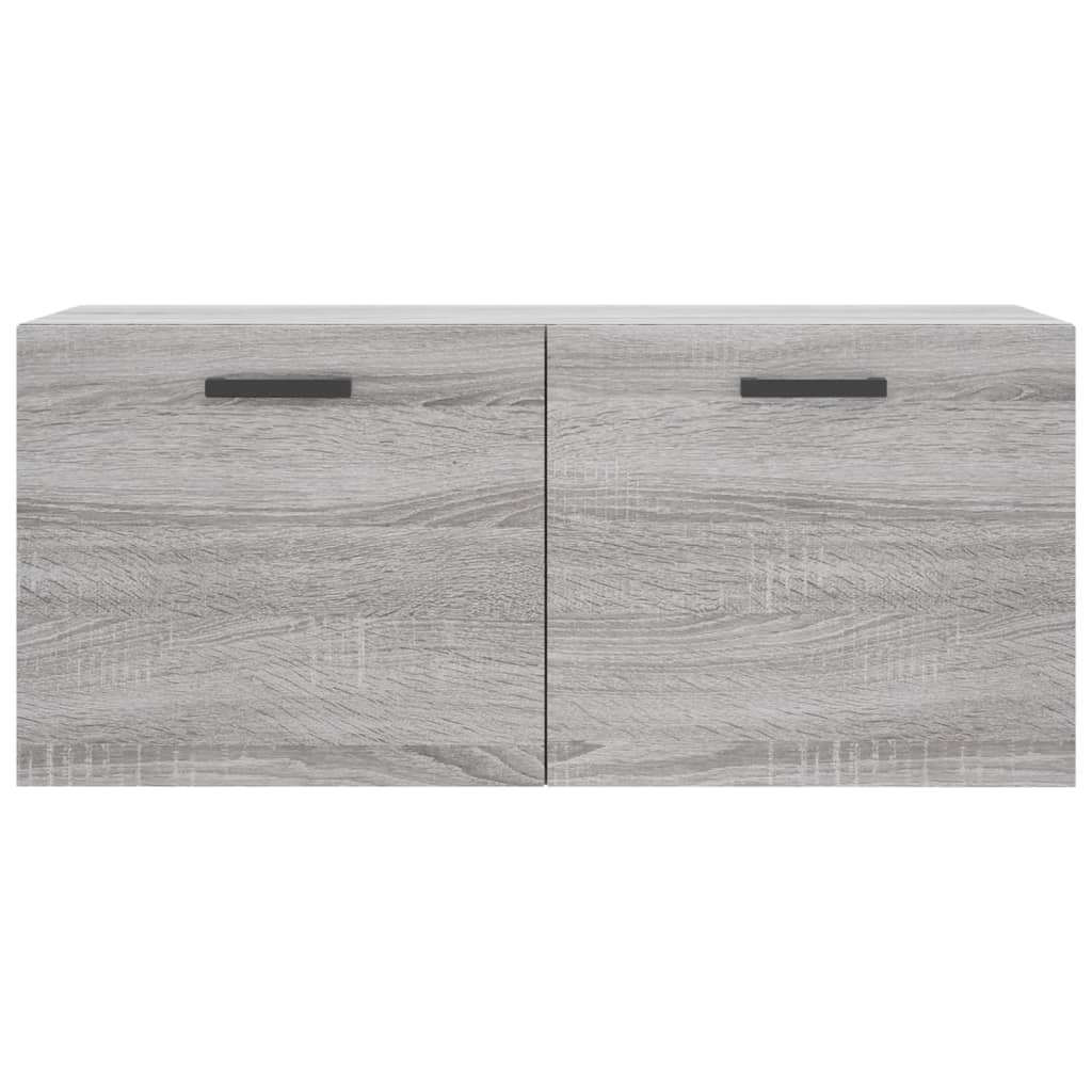 Ντουλάπι Τοίχου Γκρι Sonoma 80x36,5x35 εκ. Επεξεργασμένο Ξύλο