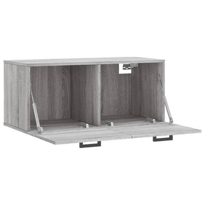Ντουλάπι Τοίχου Γκρι Sonoma 80x36,5x35 εκ. Επεξεργασμένο Ξύλο