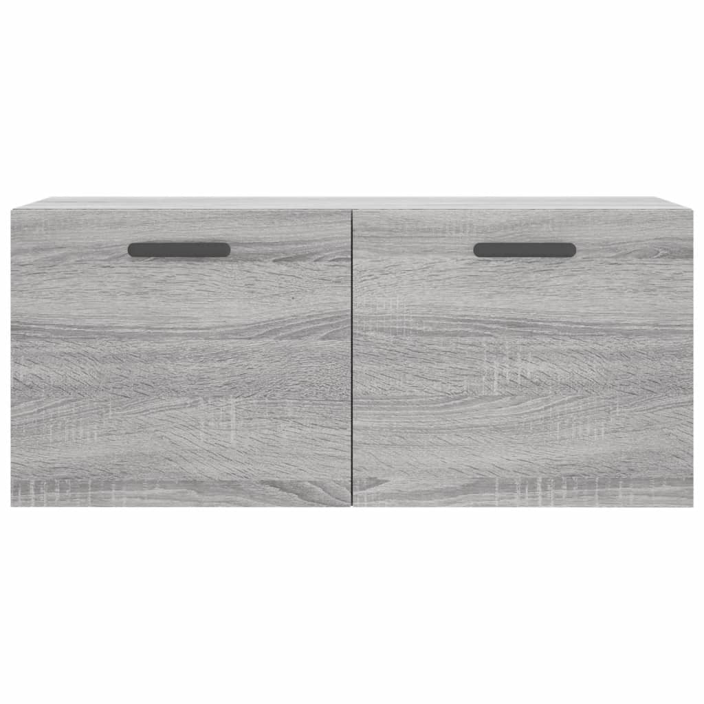 Ντουλάπι Τοίχου Γκρι Sonoma 80x36,5x35 εκ. Επεξεργασμένο Ξύλο - Pakobazaar