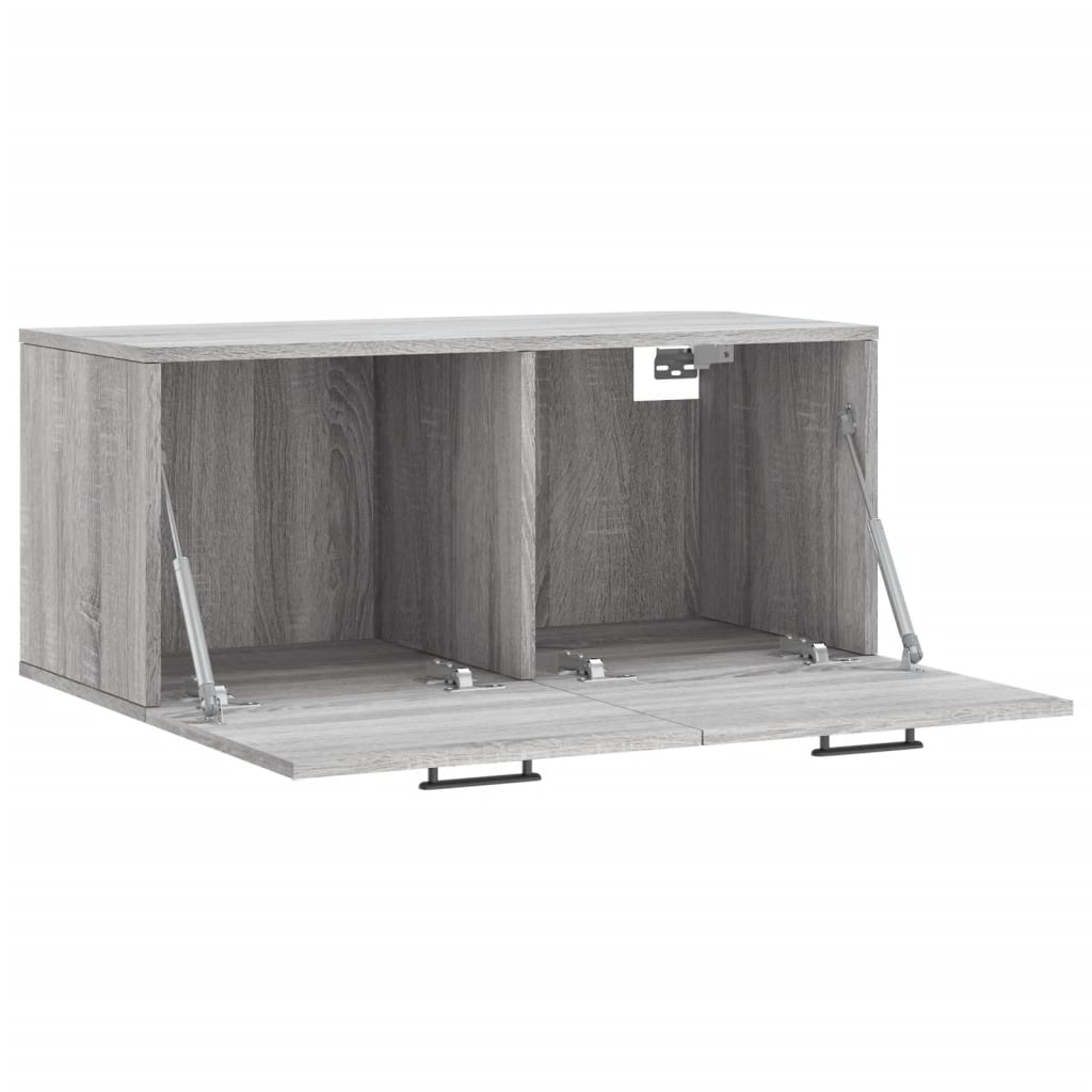 Ντουλάπι Τοίχου Γκρι Sonoma 80x36,5x35 εκ. Επεξεργασμένο Ξύλο - Pakobazaar