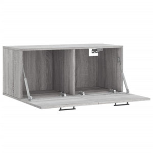 Ντουλάπι Τοίχου Γκρι Sonoma 80x36,5x35 εκ. Επεξεργασμένο Ξύλο - Pakobazaar