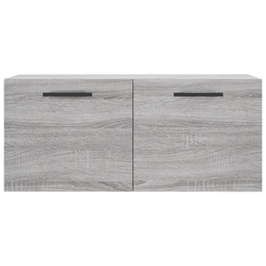 Ντουλάπι Τοίχου Γκρι Sonoma 80x36,5x35 εκ. Επεξεργασμένο Ξύλο