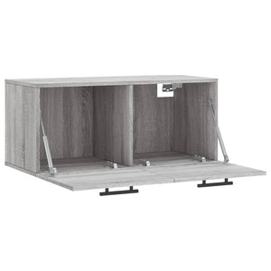 Ντουλάπι Τοίχου Γκρι Sonoma 80x36,5x35 εκ. Επεξεργασμένο Ξύλο