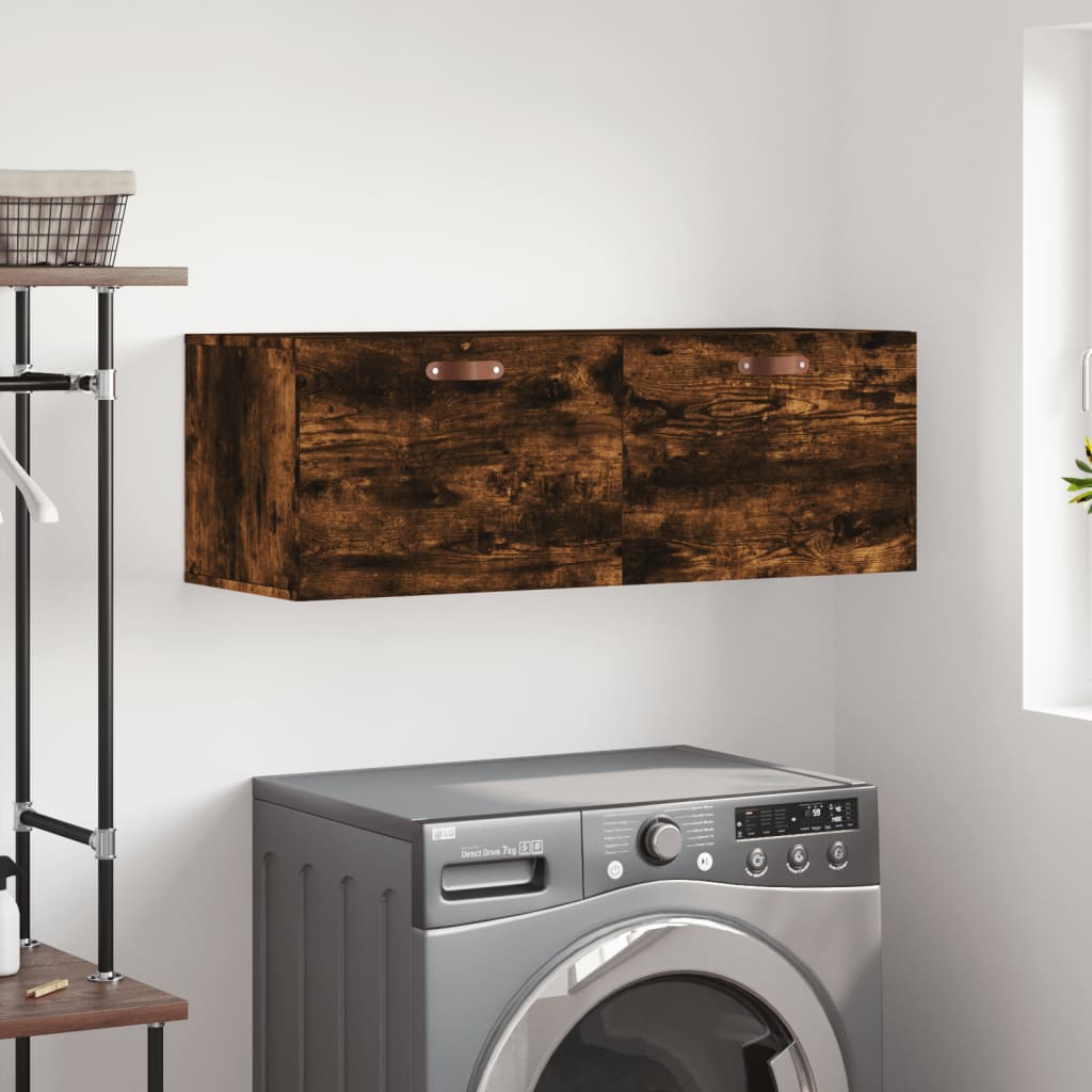 Ντουλάπι Τοίχου Καπνιστή δρυς 100x36,5x35εκ. Επεξεργασμένο Ξύλο - Pakobazaar