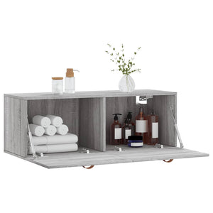 Ντουλάπι Τοίχου Γκρι Sonoma 100x36,5x35 εκ. Επεξεργασμένο Ξύλο