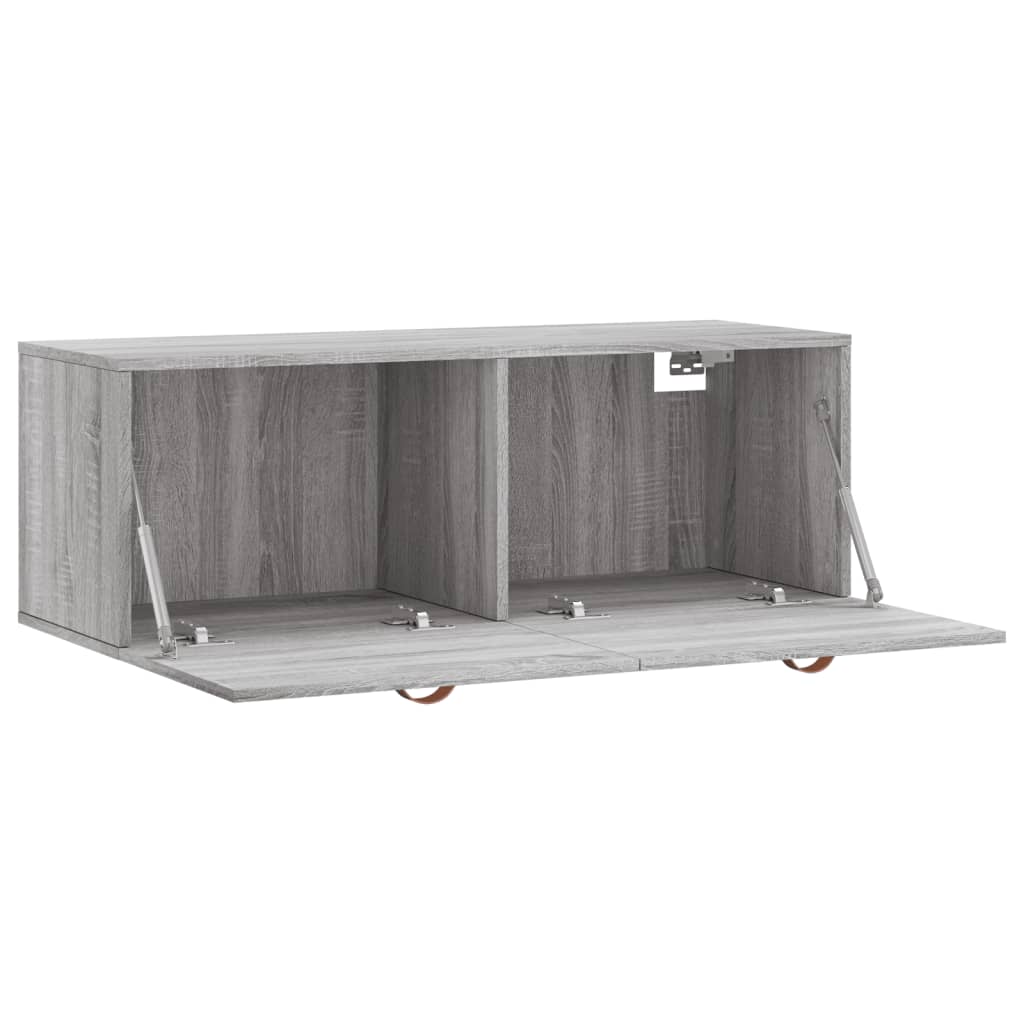 Ντουλάπι Τοίχου Γκρι Sonoma 100x36,5x35 εκ. Επεξεργασμένο Ξύλο