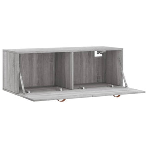 Ντουλάπι Τοίχου Γκρι Sonoma 100x36,5x35 εκ. Επεξεργασμένο Ξύλο