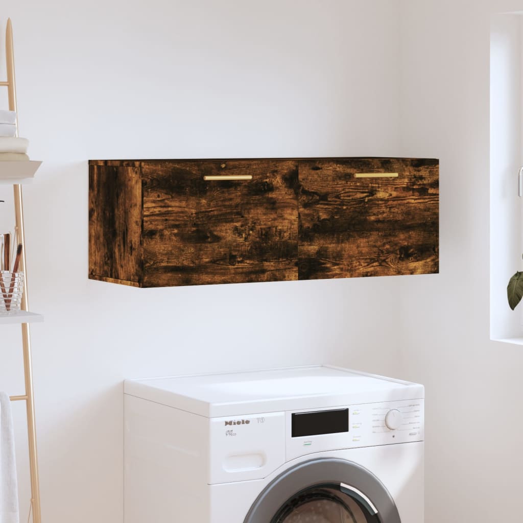 Ντουλάπι Τοίχου Καπνιστή δρυς 100x36,5x35εκ. Επεξεργασμένο Ξύλο - Pakobazaar
