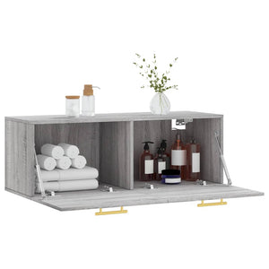 Ντουλάπι Τοίχου Γκρι Sonoma 100x36,5x35 εκ. Επεξεργασμένο Ξύλο - Pakobazaar