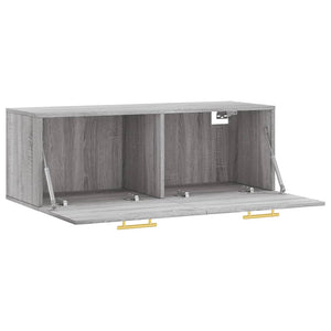 Ντουλάπι Τοίχου Γκρι Sonoma 100x36,5x35 εκ. Επεξεργασμένο Ξύλο - Pakobazaar