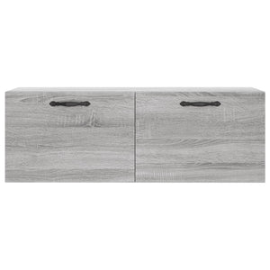 Ντουλάπι Τοίχου Γκρι Sonoma 100x36,5x35 εκ. Επεξεργασμένο Ξύλο