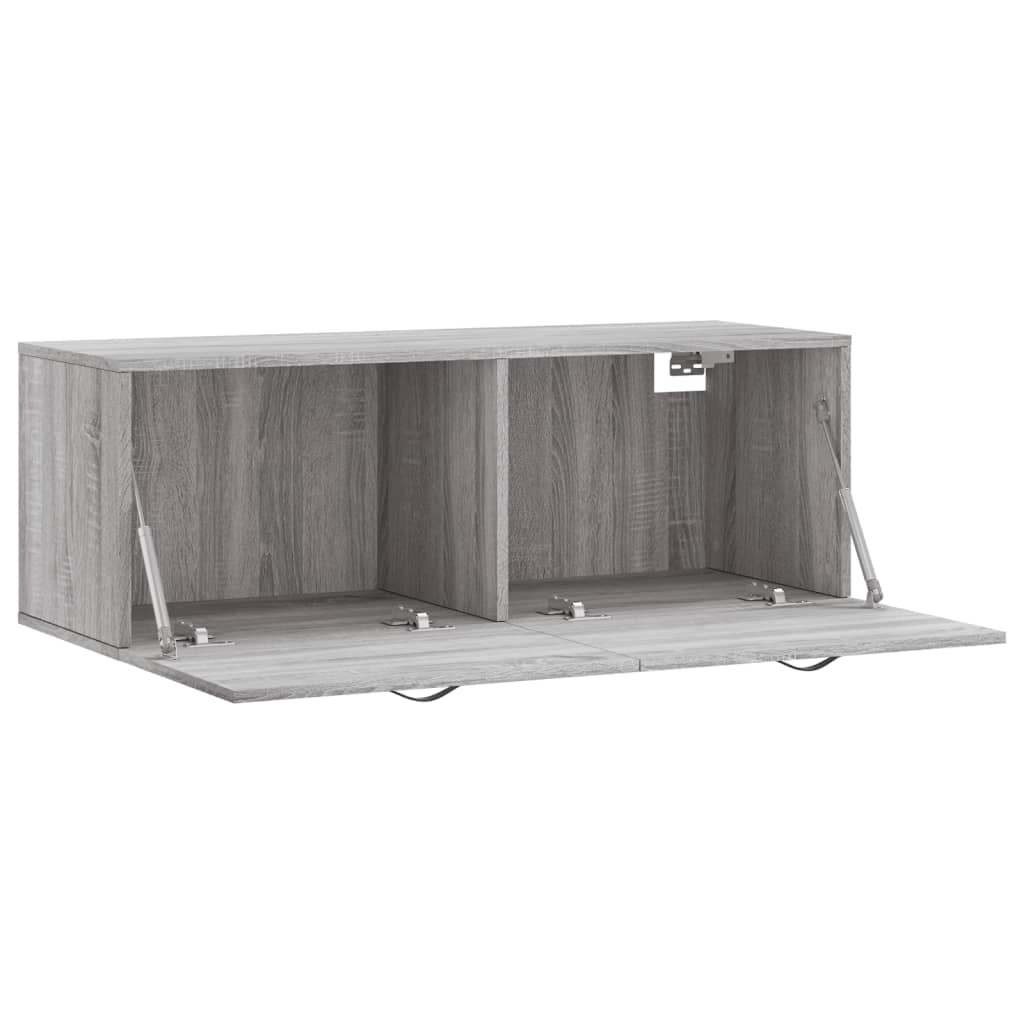 Ντουλάπι Τοίχου Γκρι Sonoma 100x36,5x35 εκ. Επεξεργασμένο Ξύλο