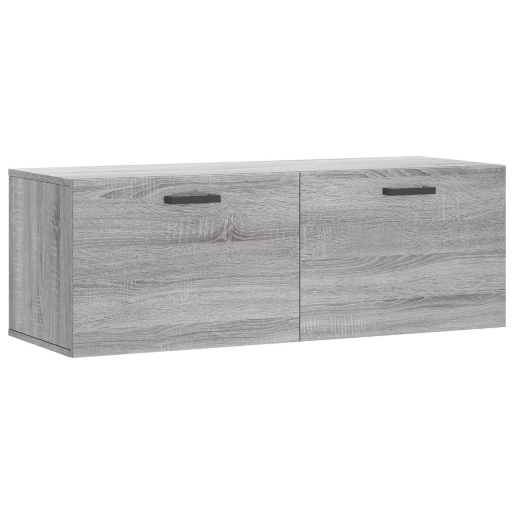 Ντουλάπι Τοίχου Γκρι Sonoma 100x36,5x35 εκ. Επεξεργασμένο Ξύλο