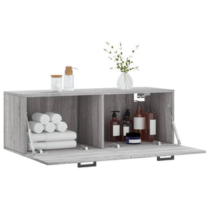 Ντουλάπι Τοίχου Γκρι Sonoma 100x36,5x35 εκ. Επεξεργασμένο Ξύλο