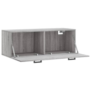 Ντουλάπι Τοίχου Γκρι Sonoma 100x36,5x35 εκ. Επεξεργασμένο Ξύλο