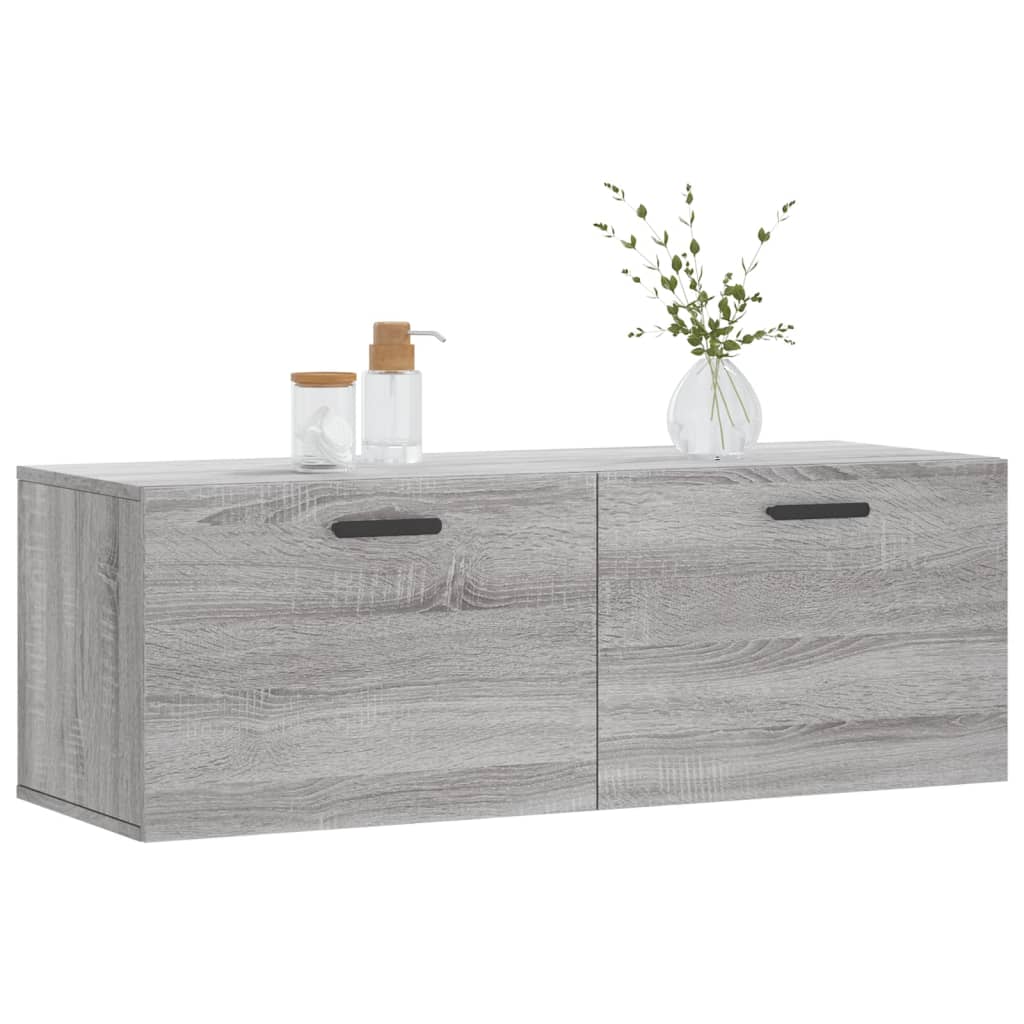 Ντουλάπι Τοίχου Γκρι Sonoma 100x36,5x35 εκ. Επεξεργασμένο Ξύλο