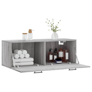 Ντουλάπι Τοίχου Γκρι Sonoma 100x36,5x35 εκ. Επεξεργασμένο Ξύλο