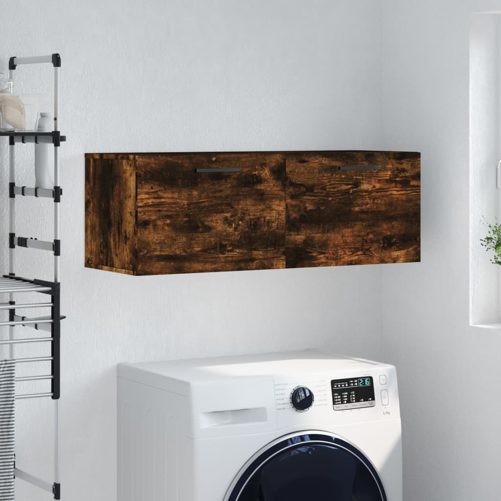Ντουλάπι Τοίχου Καπνιστή δρυς 100x36,5x35εκ. Επεξεργασμένο Ξύλο