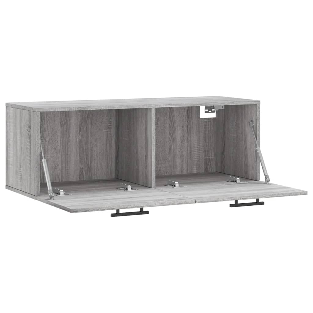 Ντουλάπι Τοίχου Γκρι Sonoma 100x36,5x35 εκ. Επεξεργασμένο Ξύλο