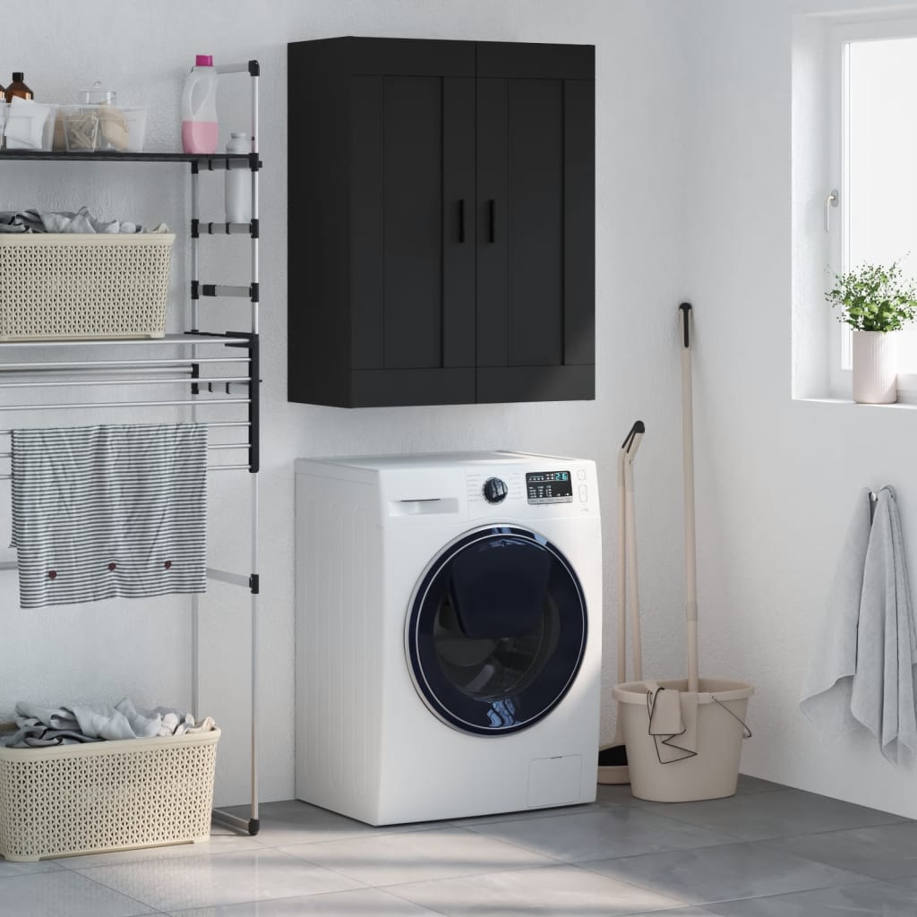 Ντουλάπι Τοίχου Μαύρο 69,5 x 34 x 90 εκ. από Επεξεργασμένο Ξύλο - Pakobazaar