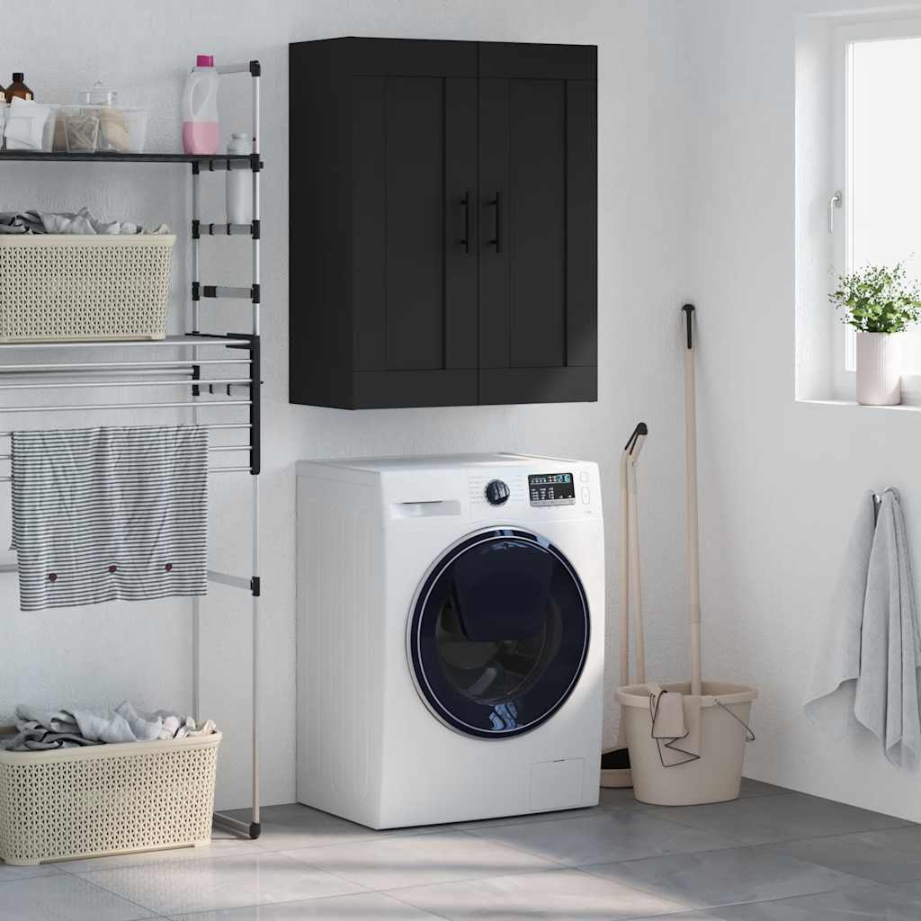 Ντουλάπι Τοίχου Μαύρο 69,5 x 34 x 90 εκ. από Επεξεργασμένο Ξύλο - Pakobazaar