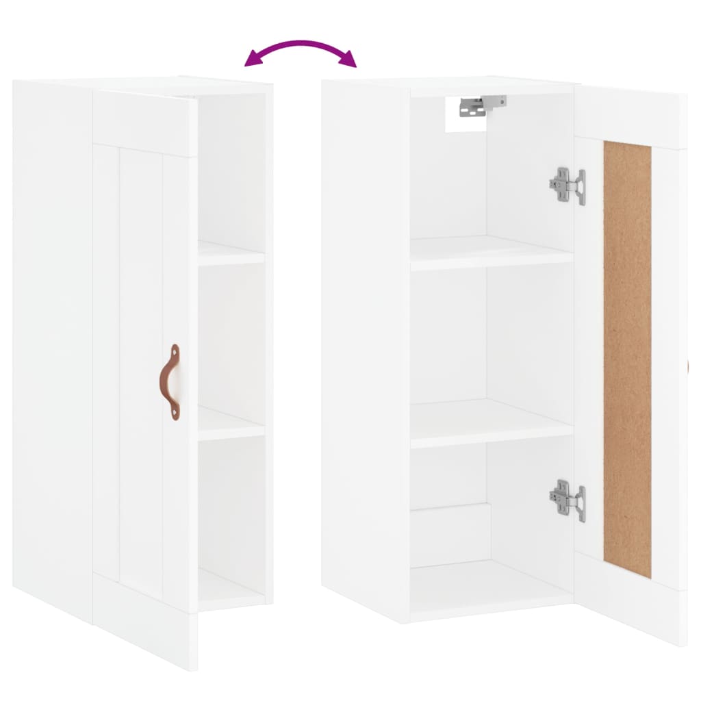 Ντουλάπι Τοίχου Λευκό 34,5 x 34 x 90 εκ. από Επεξεργασμένο Ξύλο - Pakobazaar