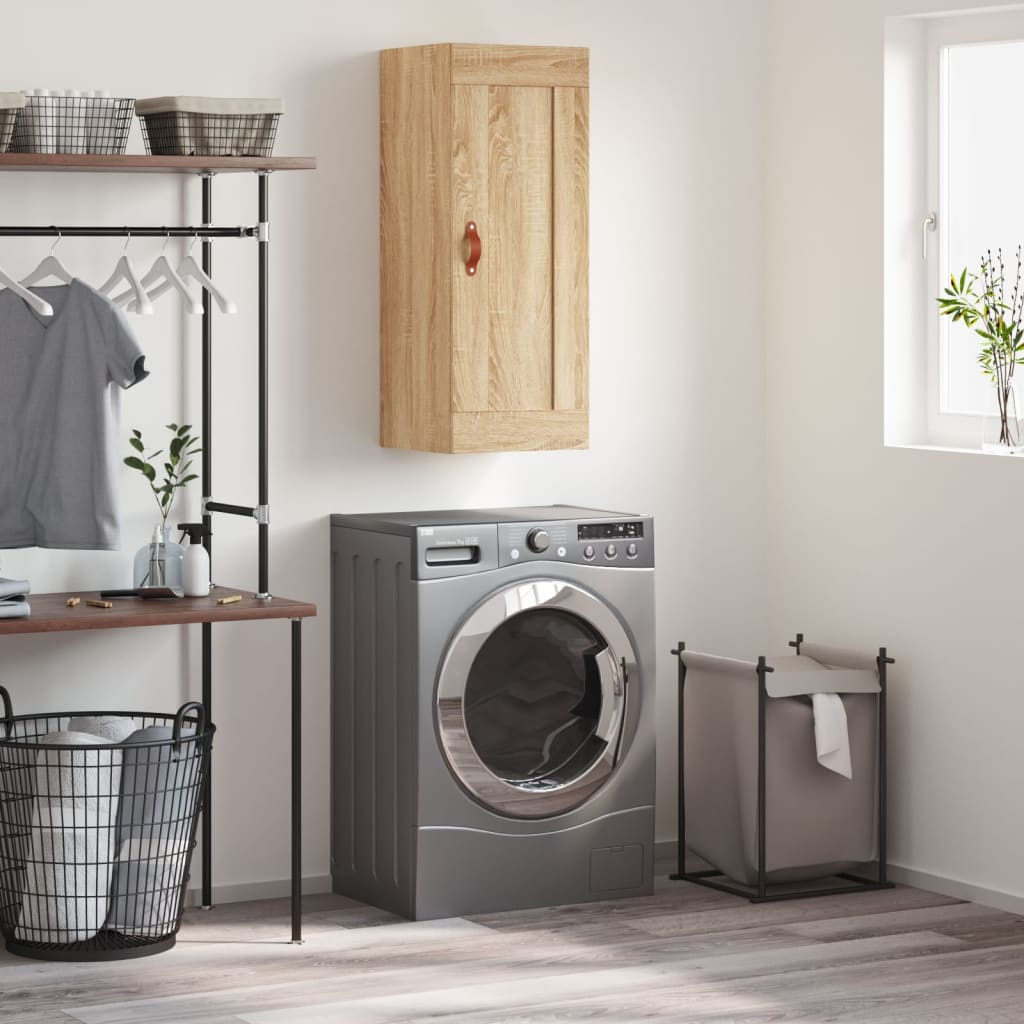 Ντουλάπι Τοίχου Sonoma Δρυς 34,5 x 34 x 90 εκ. Επεξεργ. Ξύλο - Pakobazaar