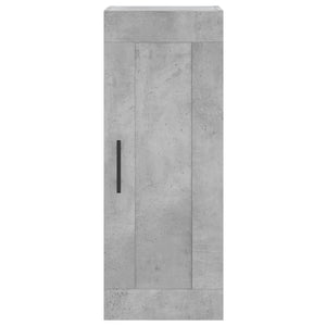 Ντουλάπι Τοίχου Γκρι Σκυροδέματος 34,5x34x90 εκ. Επεξεργ. Ξύλο