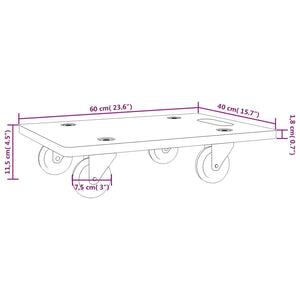 Τρέιλερ Μεταφοράς 2 Τεμ. Ορθογώνια 60x40x11,5 εκ. 250 κ. - PAKOBAZAAR