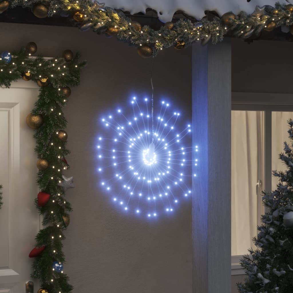 Φωτάκια Χριστουγεννιάτικα 2 Τεμ. 140 LED Ψυχρό Λευκό 17 εκ.