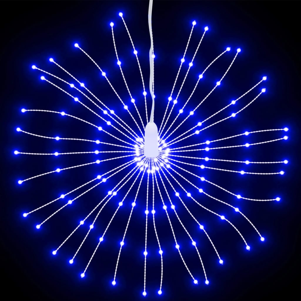 Φωτάκια Χριστουγεννιάτικα 2 τεμ. 140 LED Μπλε 17 εκ.