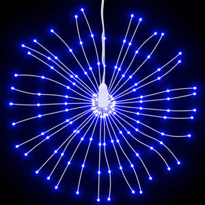 Φωτάκια Χριστουγεννιάτικα 2 τεμ. 140 LED Μπλε 17 εκ.