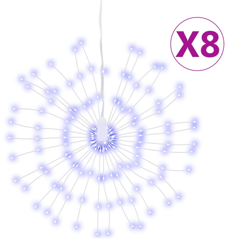 Φωτάκια Χριστουγεννιάτικα 8 Τεμ. 140 LED Μπλε 17 εκ.