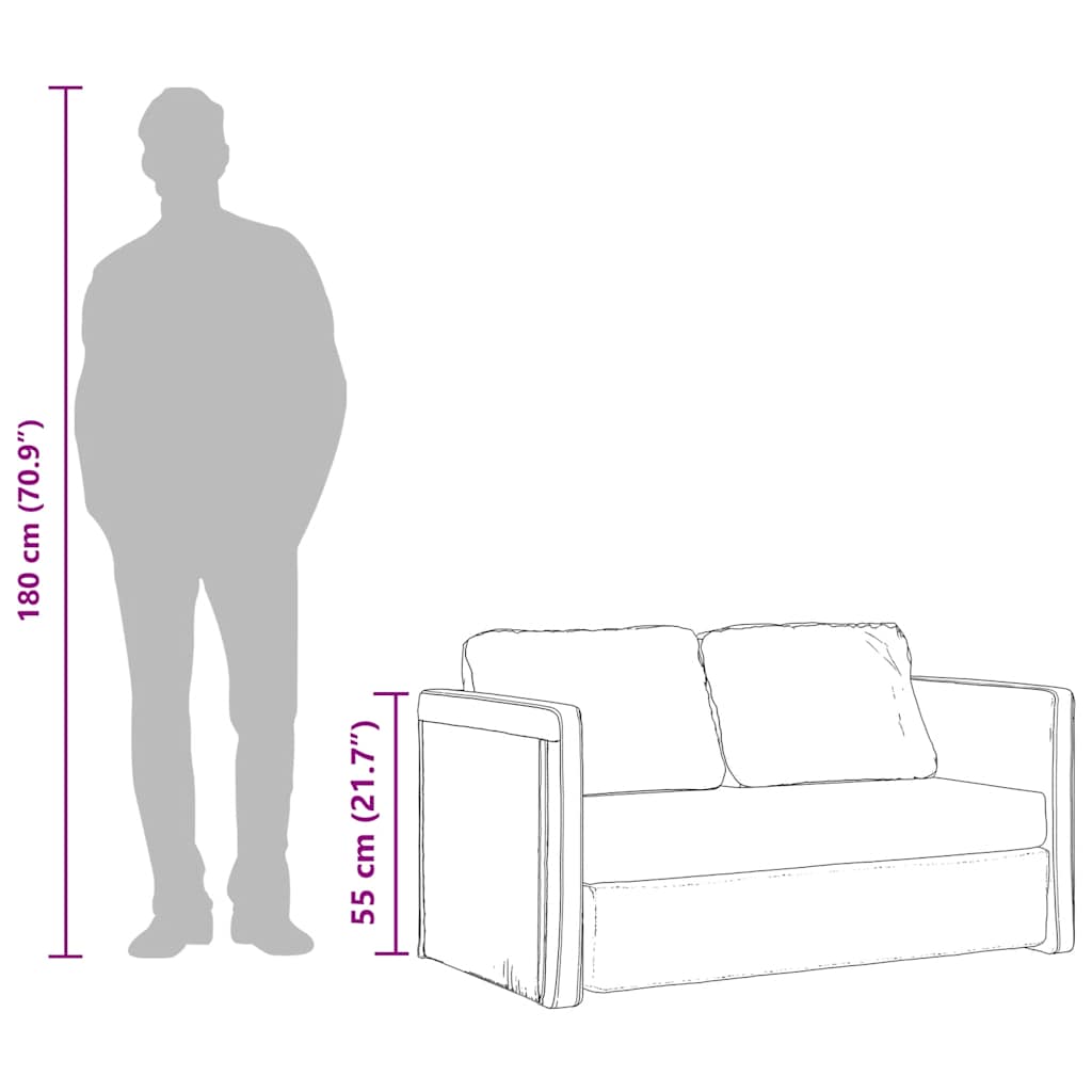Καναπές-Κρεβάτι Δαπέδου 2 σε 1 Μπορντό 122x204x55εκ. Βελούδινος - Pakobazaar