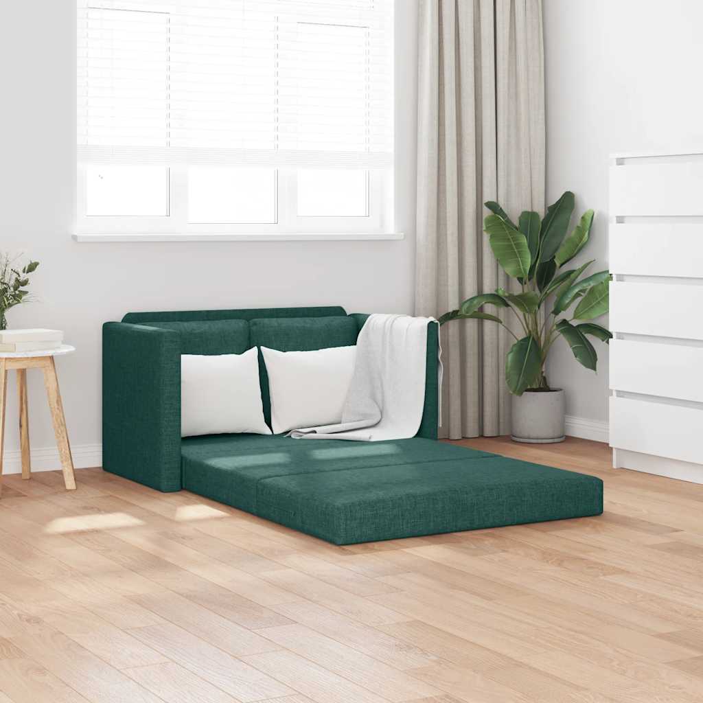 Καναπές-Κρεβάτι Δαπέδου 2 σε 1 Πράσινος 112x174x55 εκ. Ύφασμα - Pakobazaar