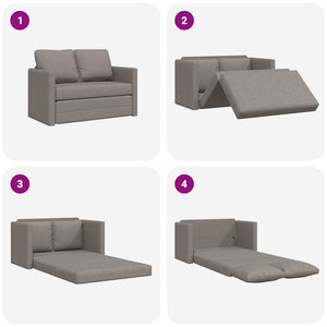 Καναπές-Κρεβάτι Δαπέδου 2 σε 1 Taupe 112x174x55 εκ. Ύφασμα
