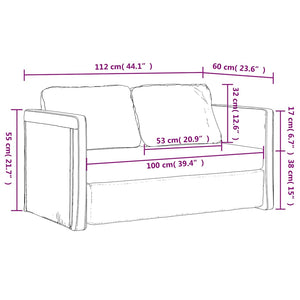 Καναπές-Κρεβάτι Δαπέδου 2 σε 1 Taupe 112x174x55 εκ. Ύφασμα