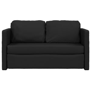 Καναπές-Κρεβάτι Δαπέδου 2 σε 1 Μαύρο 112x174x55 εκ. Συνθ. Δέρμα