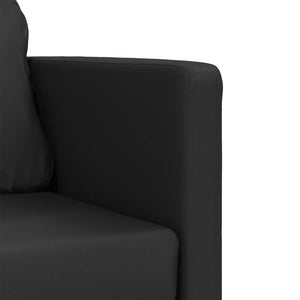 Καναπές-Κρεβάτι Δαπέδου 2 σε 1 Μαύρο 112x174x55 εκ. Συνθ. Δέρμα